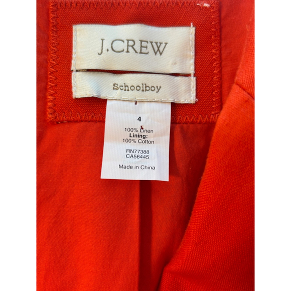 J. Crew Linen Schoolboy Blazer Women's Size 4 Career - Picture 5 of 7